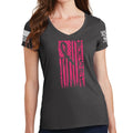 Ladies FIGHT - Breast Cancer Awareness V-Neck T-shirt