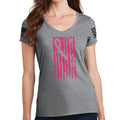 Ladies FIGHT - Breast Cancer Awareness V-Neck T-shirt