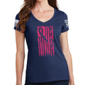 Ladies FIGHT - Breast Cancer Awareness V-Neck T-shirt