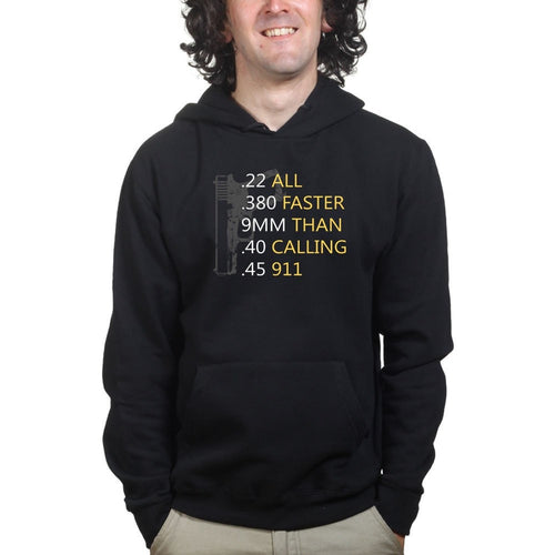 Bullets Faster Than 911 Mens Hoodie