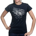 Ladies Bullets and Grenades Flag T-shirt
