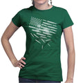 Ladies Bullets and Grenades Flag T-shirt