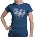 Ladies Bullets and Grenades Flag T-shirt