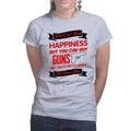 Money Can't Buy Happiness But It Can Buy Guns Ladies T-shirt