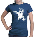 Ladies Kitty Cat Gun T-shirt