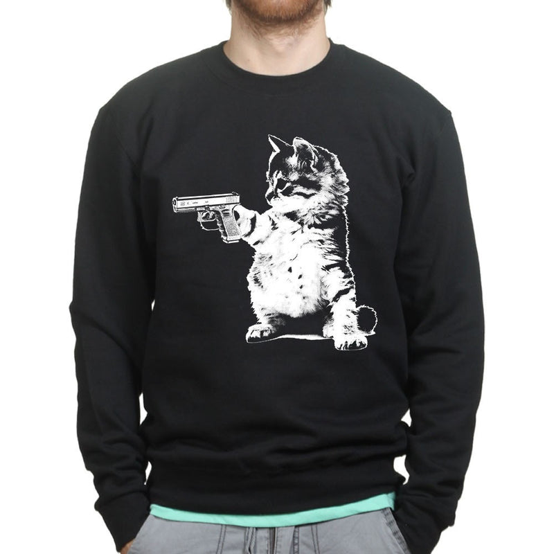 Unisex Kitty Cat Gun Sweatshirt