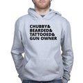 Chubby, Bearded, Tattooed, and Gun Owner Mens Hoodie