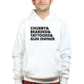 Chubby, Bearded, Tattooed, and Gun Owner Mens Hoodie