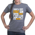 Clint's Gun Control Ladies T-shirt
