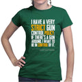Clint's Gun Control Ladies T-shirt