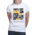 Clint's Gun Control Ladies T-shirt