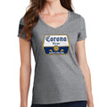 Corona Virus Beer Ladies V-Neck T-shirt