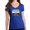 Corona Virus Beer Ladies V-Neck T-shirt