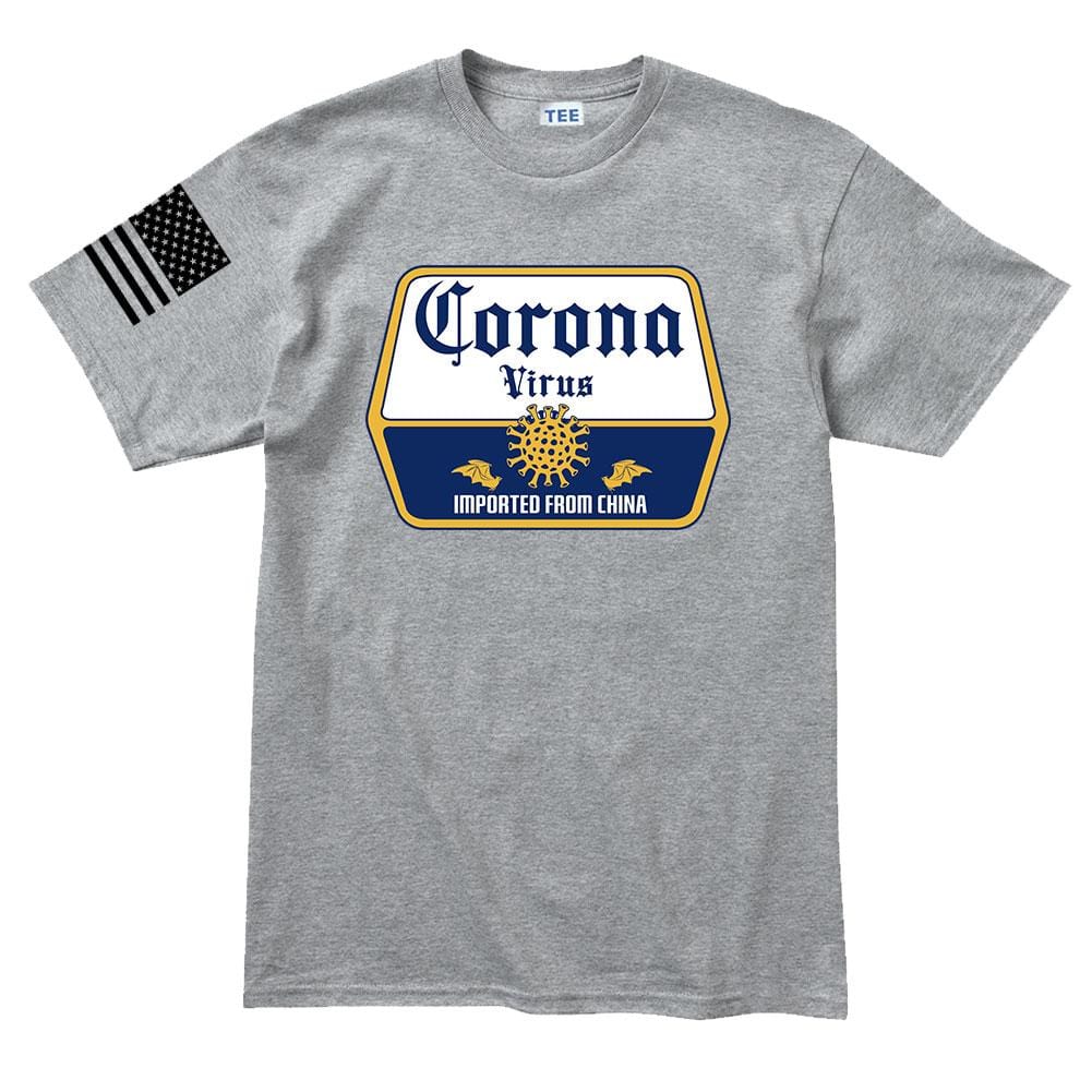 Musling fange Nuværende Mens Corona Virus Beer T-shirt – Forged From Freedom