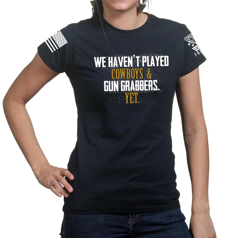 Cowboys and Gun Grabbers Ladies T-shirt