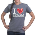 I Love Animals Ladies T-shirt