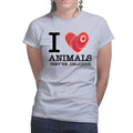 I Love Animals Ladies T-shirt