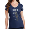 Ladies Double Barrel Magazine Extended Clip V-Neck T-shirt