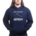 Eat Sleep Head shot Repeat Mens Hoodie