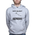 Eat Sleep Head shot Repeat Mens Hoodie