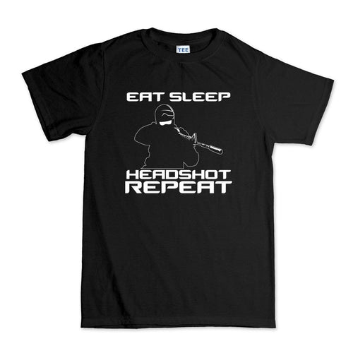 Eat Sleep Headshot Repeat Mens T-shirt