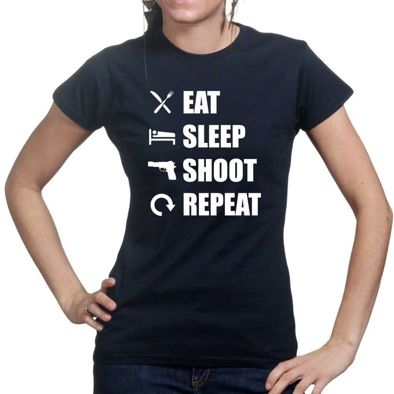 Eat Sleep Shoot Repeat Ladies T-shirt
