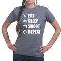 Eat Sleep Shoot Repeat Ladies T-shirt