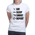 Eat Sleep Shoot Repeat Ladies T-shirt
