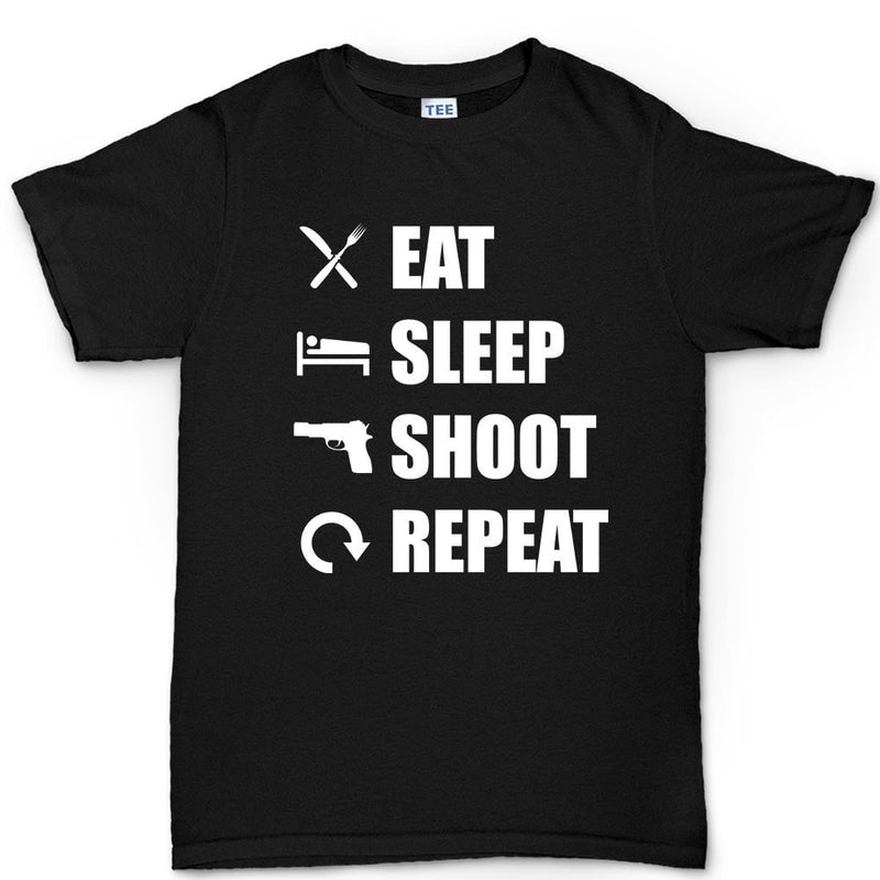 Eat Sleep Shoot Repeat Men's T-shirt