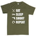 Eat Sleep Shoot Repeat Men's T-shirt