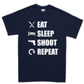 Eat Sleep Shoot Repeat Men's T-shirt