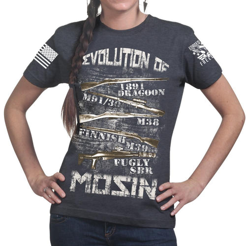 Evolution of Mosin Ladies T-shirt