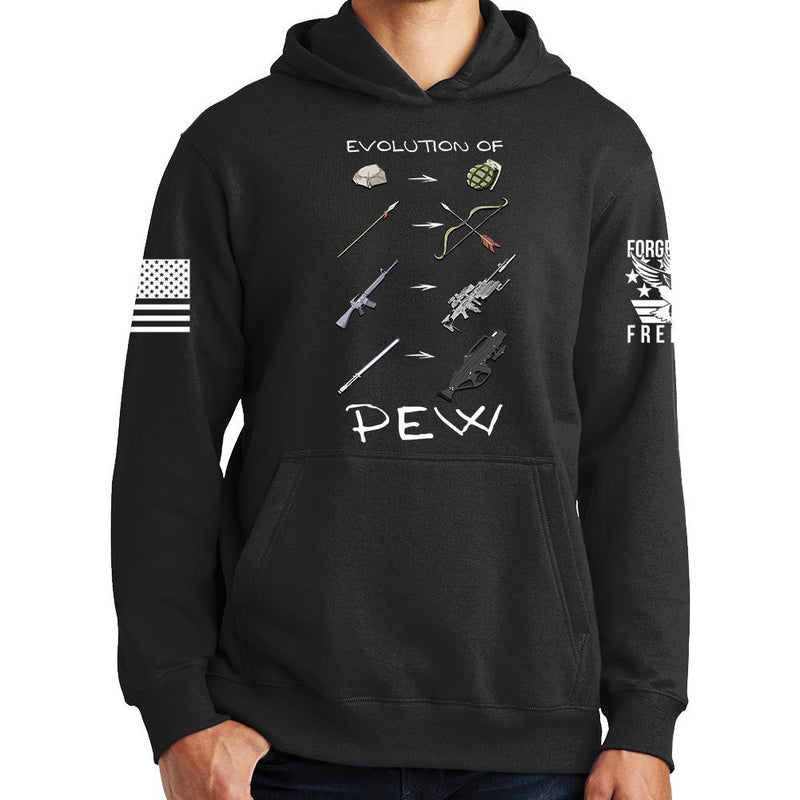 Evolution of Pew Hoodie