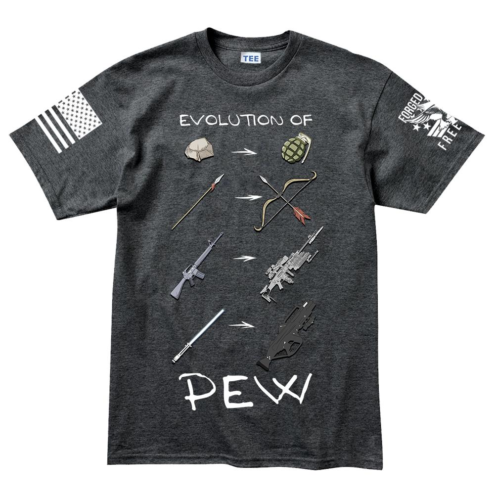 Evolution of Pew T-shirt
