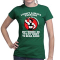 Exercise Your Right To Bear Arms Ladies T-shirt