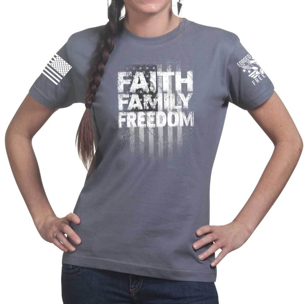 Ladies Faith Family Freedom T-shirt