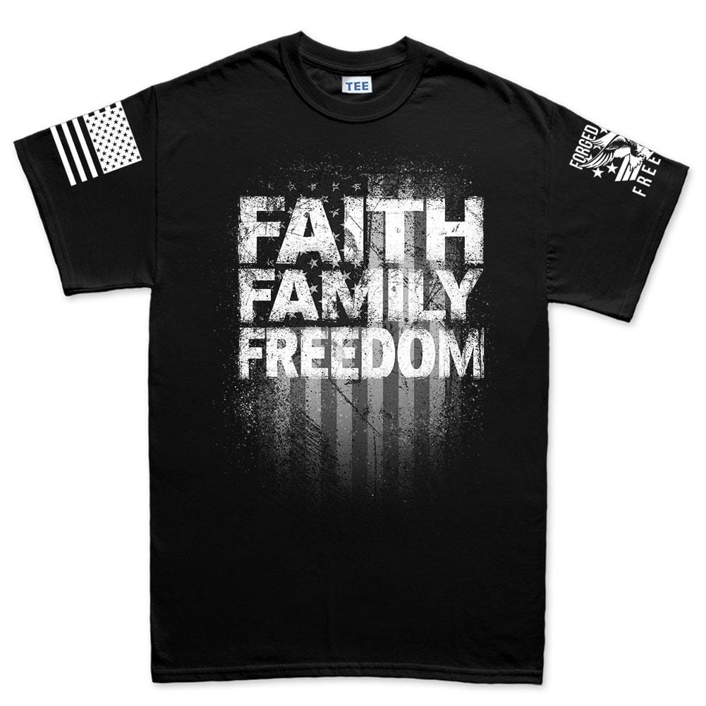 Mens Faith Family Freedom T-shirt