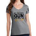 Ladies TYM Favorite Gun V-Neck T-shirt