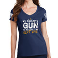 Ladies TYM Favorite Gun V-Neck T-shirt