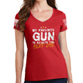 Ladies TYM Favorite Gun V-Neck T-shirt