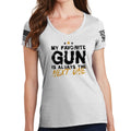 Ladies TYM Favorite Gun V-Neck T-shirt