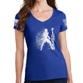 Ladies Fighter Silhouette V-Neck T-shirt