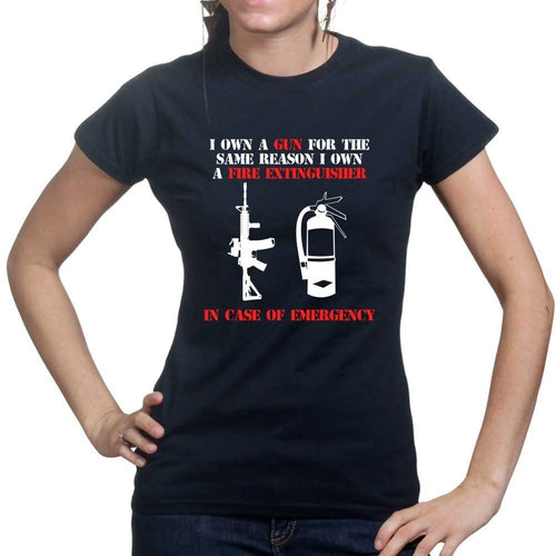 I Own A Gun Ladies T-shirt