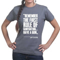 First Rule of Gunfight Ladies T-shirt