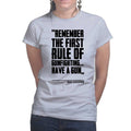 First Rule of Gunfight Ladies T-shirt