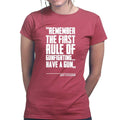 First Rule of Gunfight Ladies T-shirt