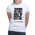 First Rule of Gunfight Ladies T-shirt