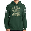 Four Wheels Move The Body Hoodie