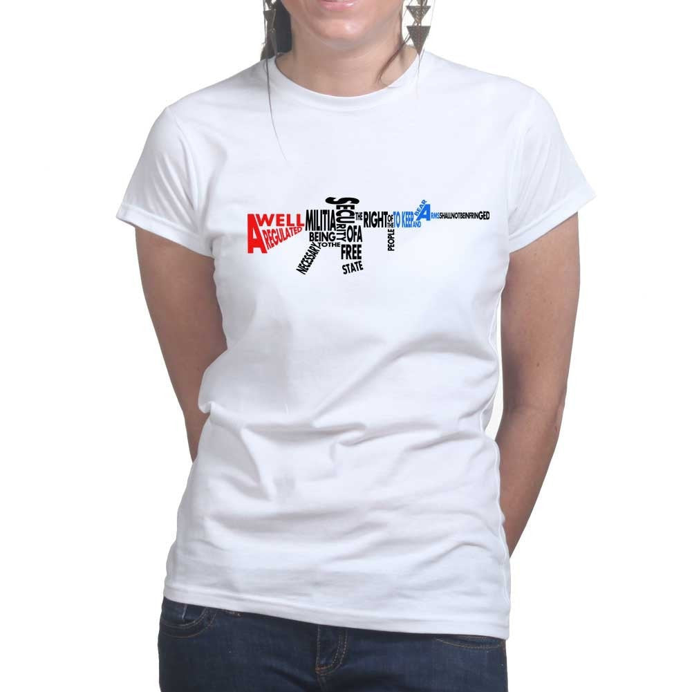 A Well Regulated Militia Rifle Ladies T-shirt