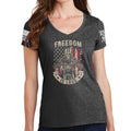 Ladies Freedom is Loud V-Neck T-shirt